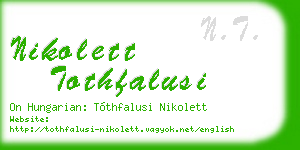 nikolett tothfalusi business card
